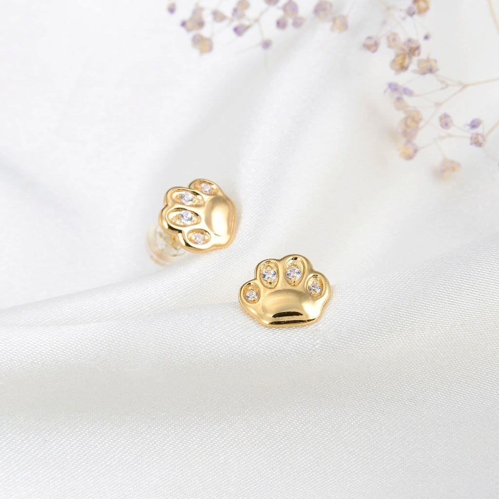 925 Sterling Silver Cat S Paw Ohrring Frauen Schmuck