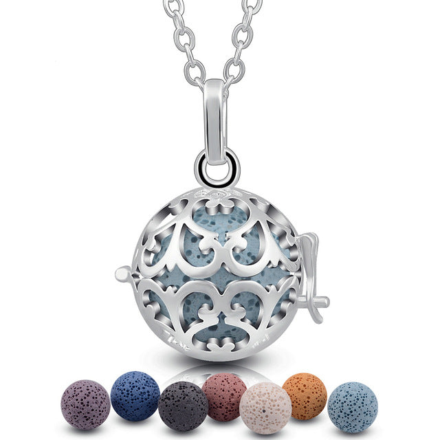 Teardrop Paisley Design Ätherisches Öl Diffusorkugel Locketkette Halskette