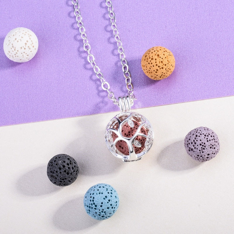 Baum Des Lebens Kubische Zirkonia Aromatherapie Lockpendelleuchte Halskette