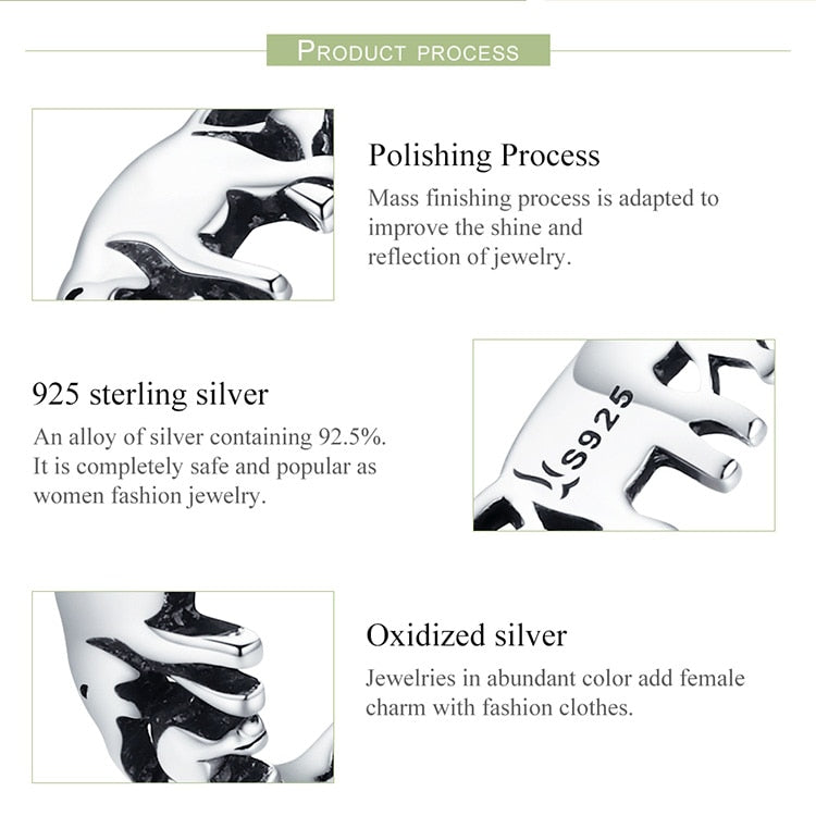 925 Sterling Silber Elephant Familie Ringe Frauens Schmuck