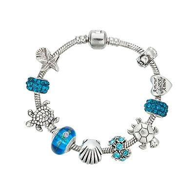 Ocean Series Handcraft Glass Und Perlenarmband Frauen Schmuck