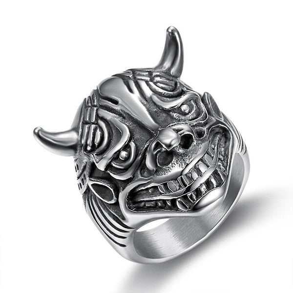 Edelstahl Alter Dämon  Punk  Ring  Männer Jude