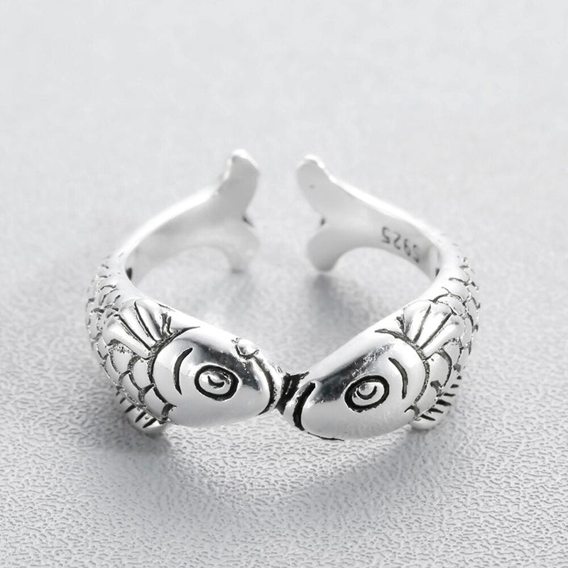 Schöne Doppelfischring  Frauen Schmuck
