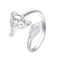 925 Sterling Silber Open Fuchs Verstellbare Ringe