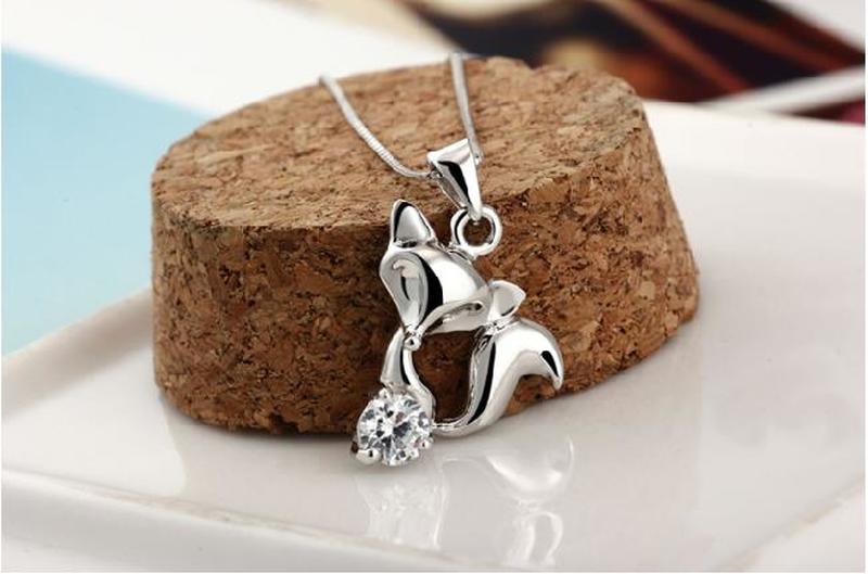 Kristallpurple Fuchs Anhängerkette