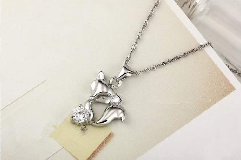 Kristallpurple Fuchs Anhängerkette