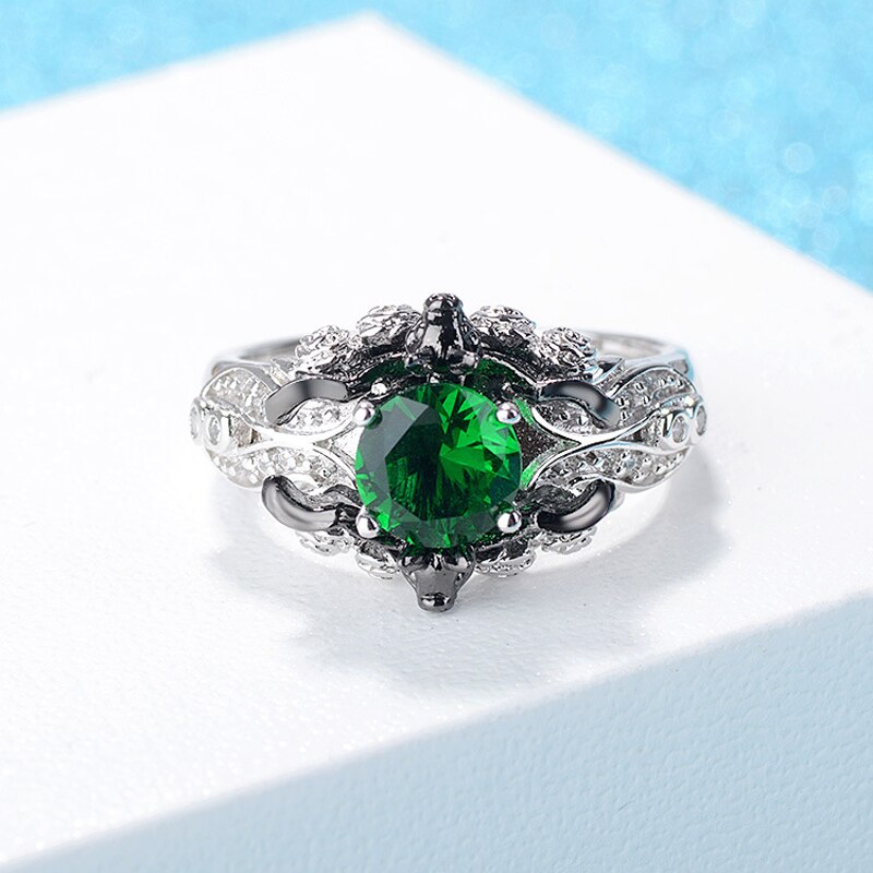 925 Sterling Silber Fledermaus  Fledermaus  Fledermaus  Ring Mit Zirkoniastein