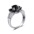 925 Sterling Silber Fledermaus  Fledermaus  Fledermaus  Ring Mit Zirkoniastein