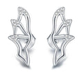 925 Sterling Silber Bat Wings Zirkonohrringe