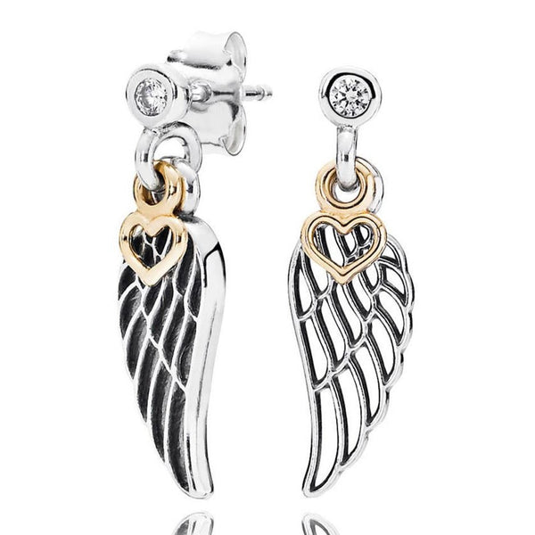 925 Sterling Silver Ohrring Guardian Angel Wings Stud Ohrringe
