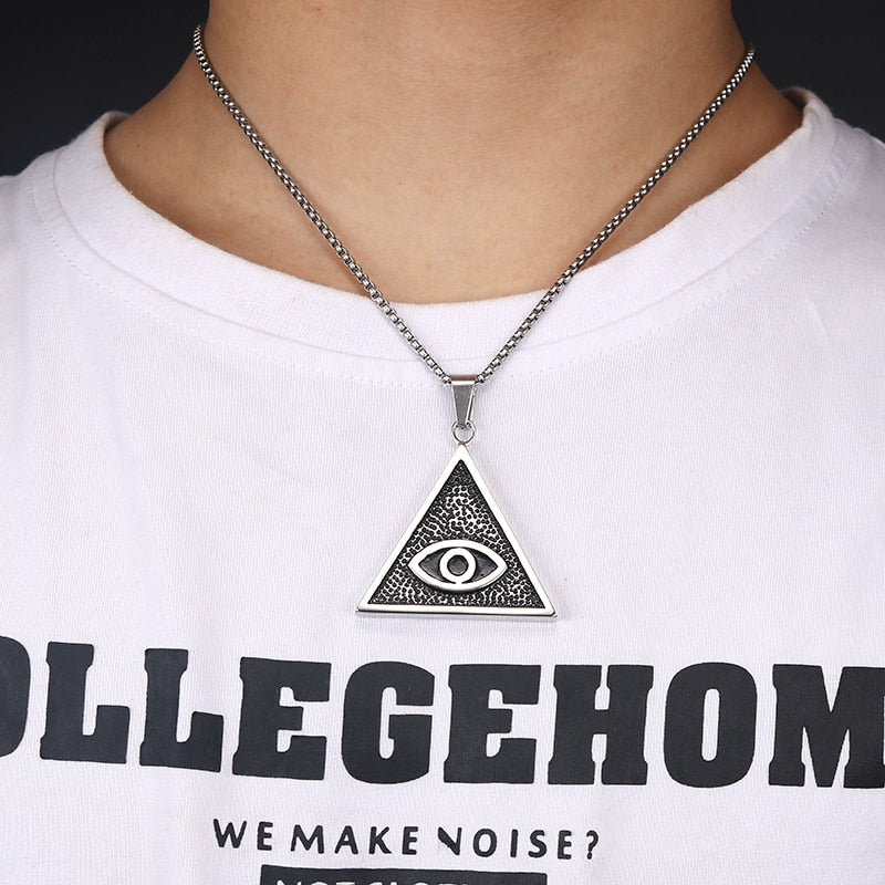 Auge Der Providence Edelstahl  Anhängerkettenkette Für Männer