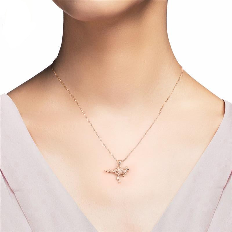 Australische Känguru Mit Kristalle Anhängerkette Für Frauen