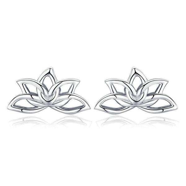 925 Sterling Silver Lotus Blumenohrringe
