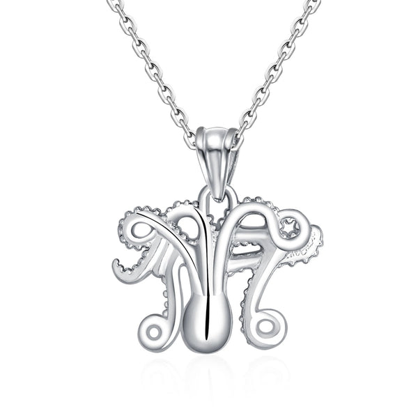 925 Sterling Silber Sea Animal Anhänger Halskette