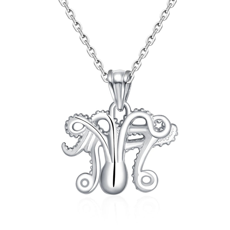 925 Sterling Silber Sea Animal Anhänger Halskette