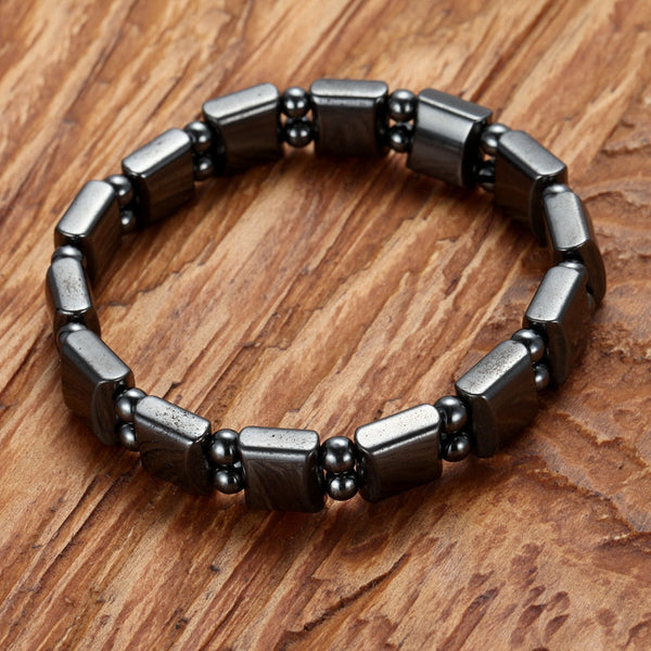 Schwarzes Hämatitmagnet  Unisex  Armband