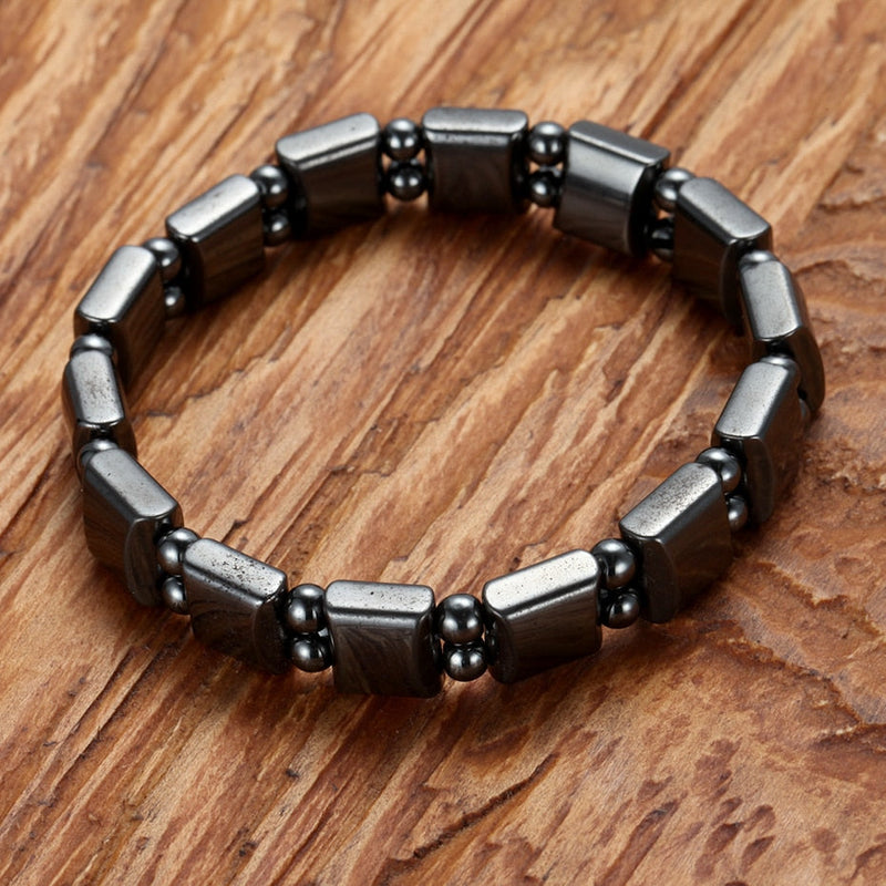 Schwarzes Hämatitmagnet  Unisex  Armband