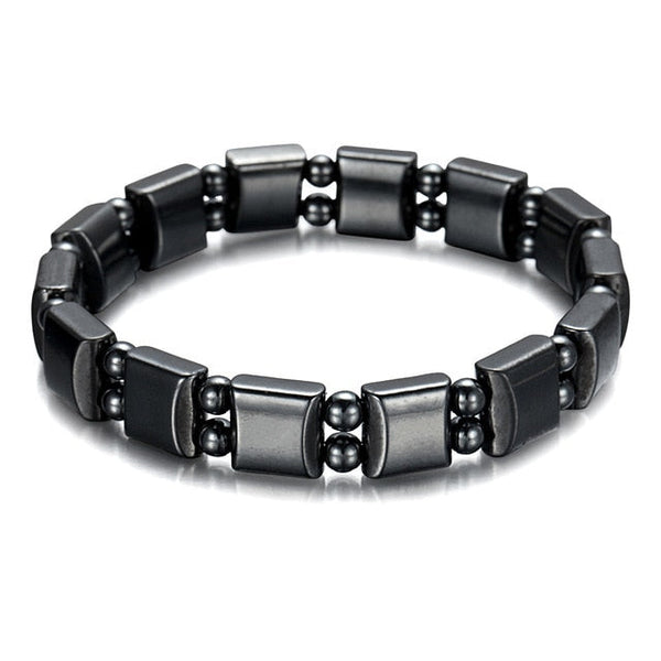 Schwarzes Hämatitmagnet  Unisex  Armband