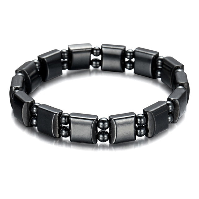 Schwarzes Hämatitmagnet  Unisex  Armband