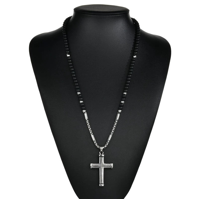 Perlen Katholische Rosario  Kette Cross Anhänger Halskette