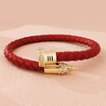 Nagel geflochtenes Lederarmband