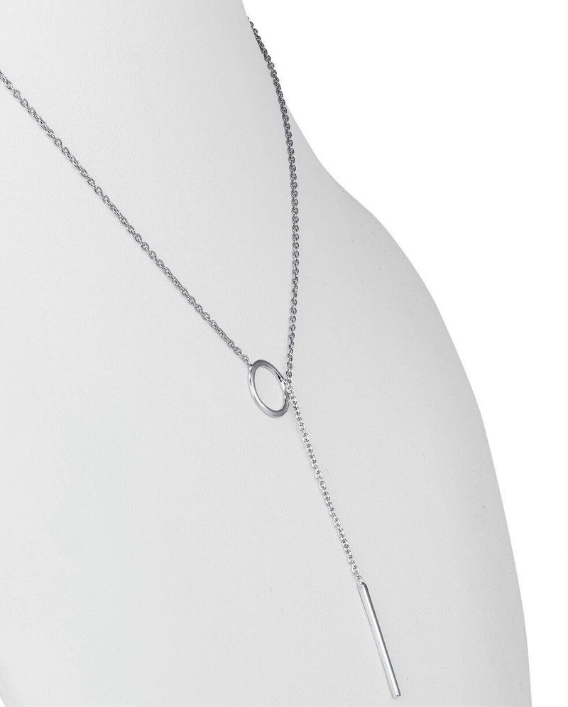 Gold Drop Bar Lariat-Halskette