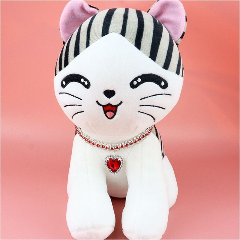 Luxuskatze | Luxus Kristall Katze Halsband Herz Edelstein Anhänger Reflektierend