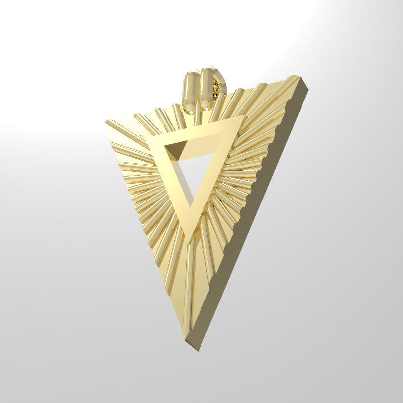 Statement-Geometrie-Dreieck-Halskette aus 925er-Sterlingsilber