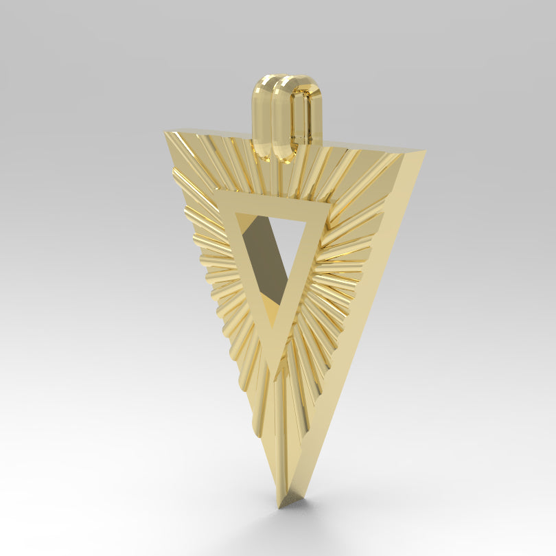 Statement-Geometrie-Dreieck-Halskette aus 925er-Sterlingsilber