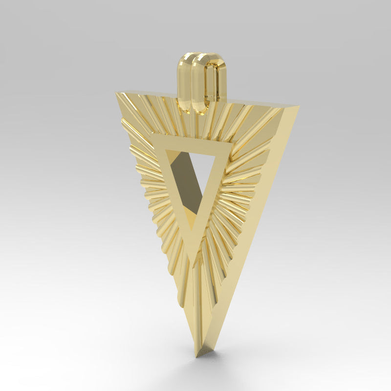 Statement-Geometrie-Dreieck-Halskette aus 925er-Sterlingsilber