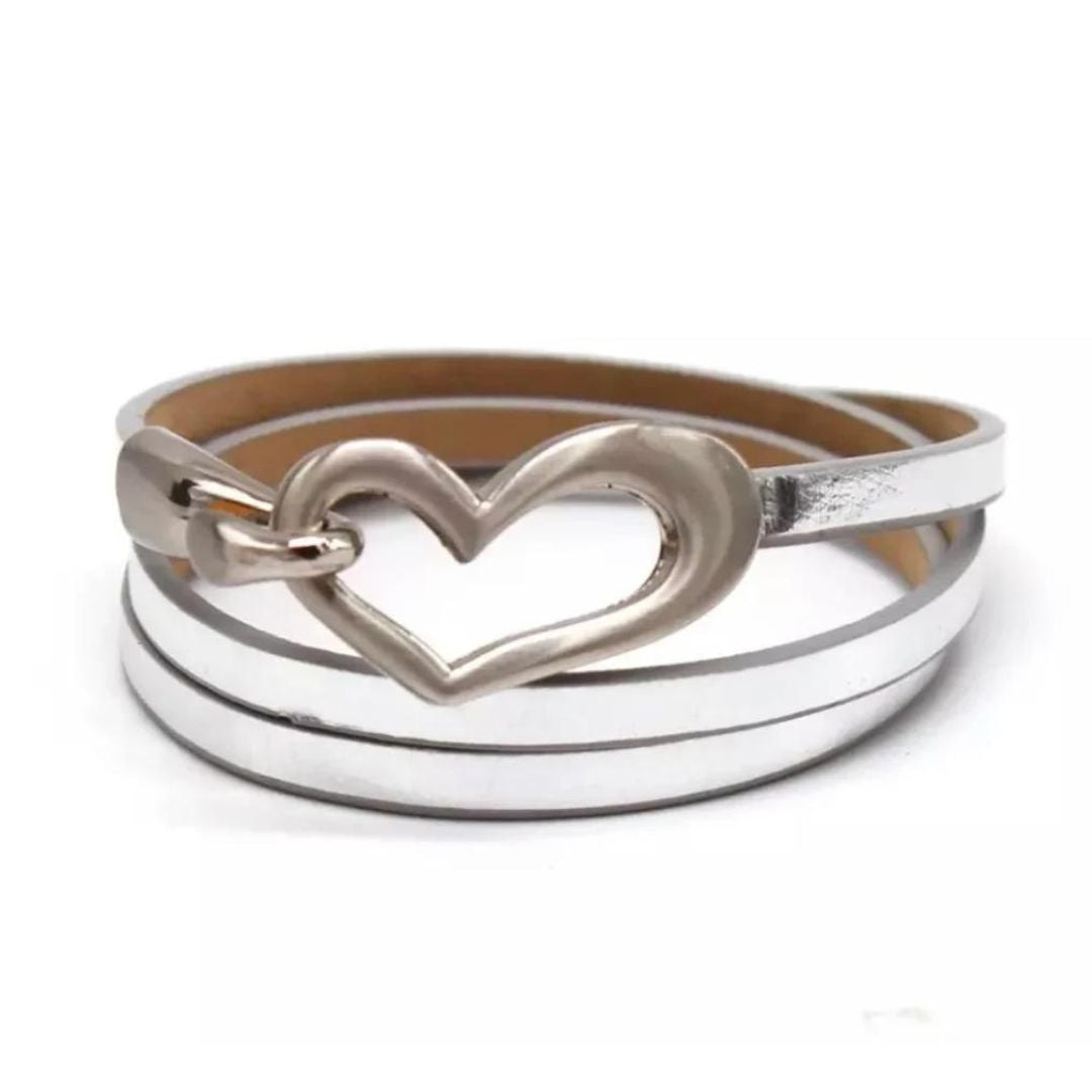 Einfaches Herz-Lederarmband