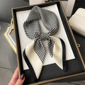 Sophie Houndstooth Imitation Silk Bandana Schalel