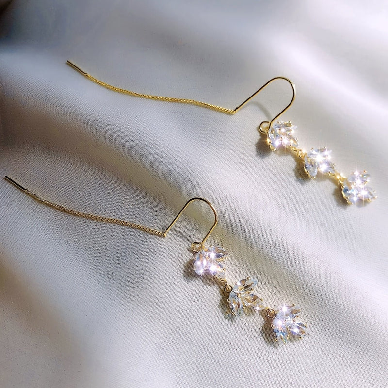 Treten Sie In Die Natur 14K Gold Plated Dangle Ohrringe