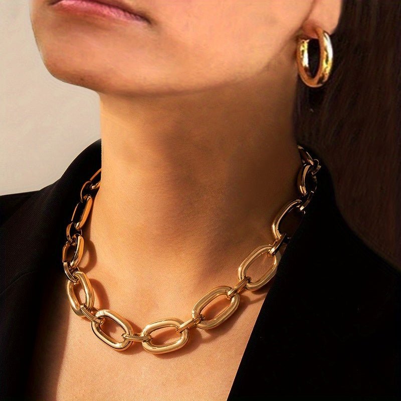 Stephanie 18K Gold Plated Lock Halskette