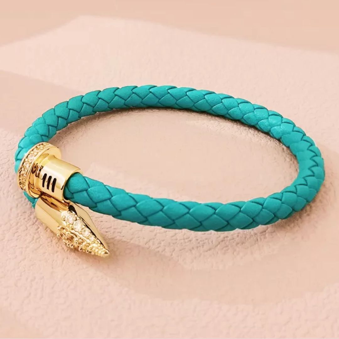 Nagel geflochtenes Lederarmband