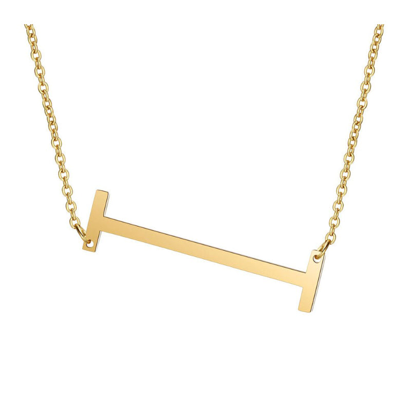 Übergroße Seitwärts Ein Z Anfänglicher Brief Personalisierte Halsketten