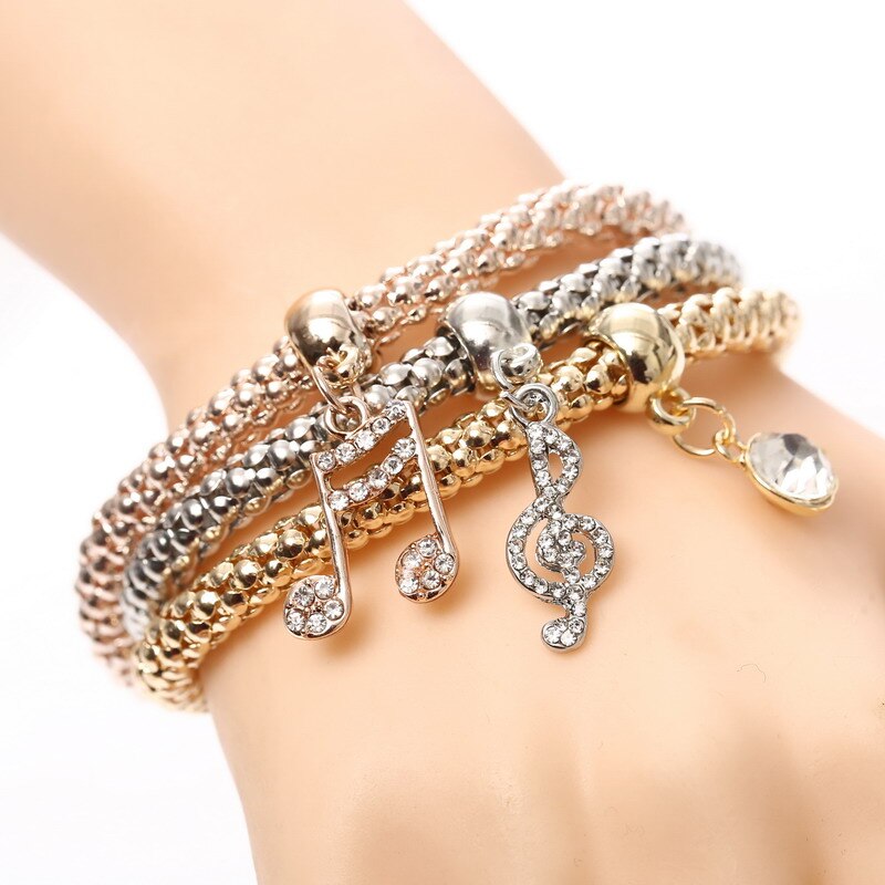 Elegantes 3 Teiliges Set Armband