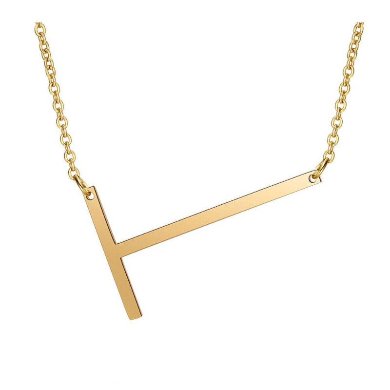 Übergroße Seitwärts Ein Z Anfänglicher Brief Personalisierte Halsketten