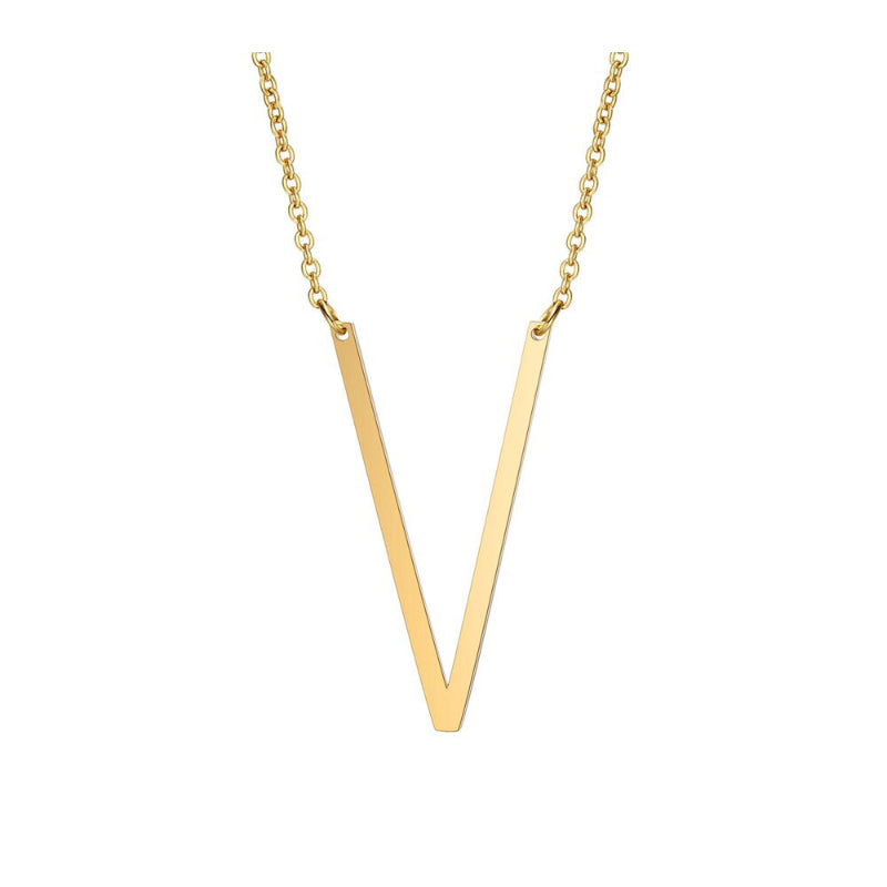 Übergroße Seitwärts Ein Z Anfänglicher Brief Personalisierte Halsketten